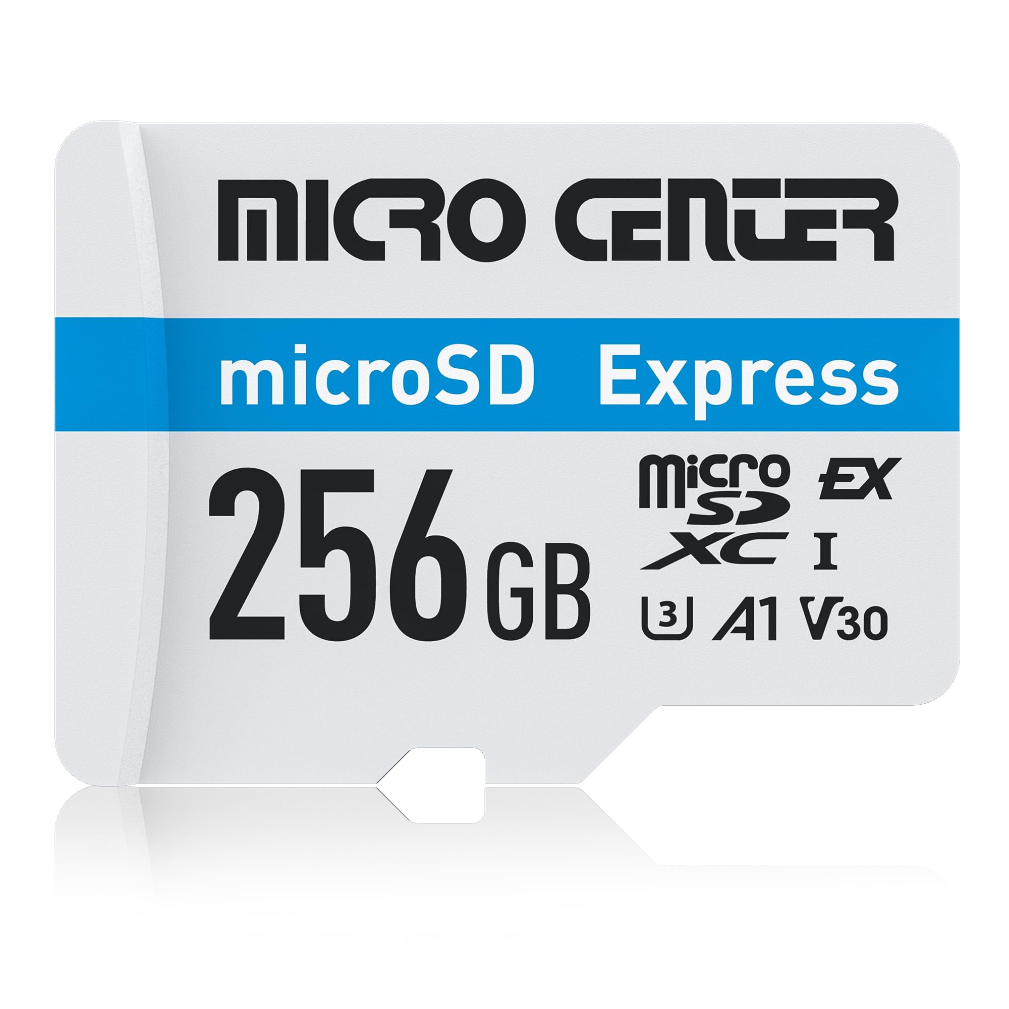 Micro Center 256GB UHS-I U3 V30 A1 MicroSD Express Memory microSDXC Card