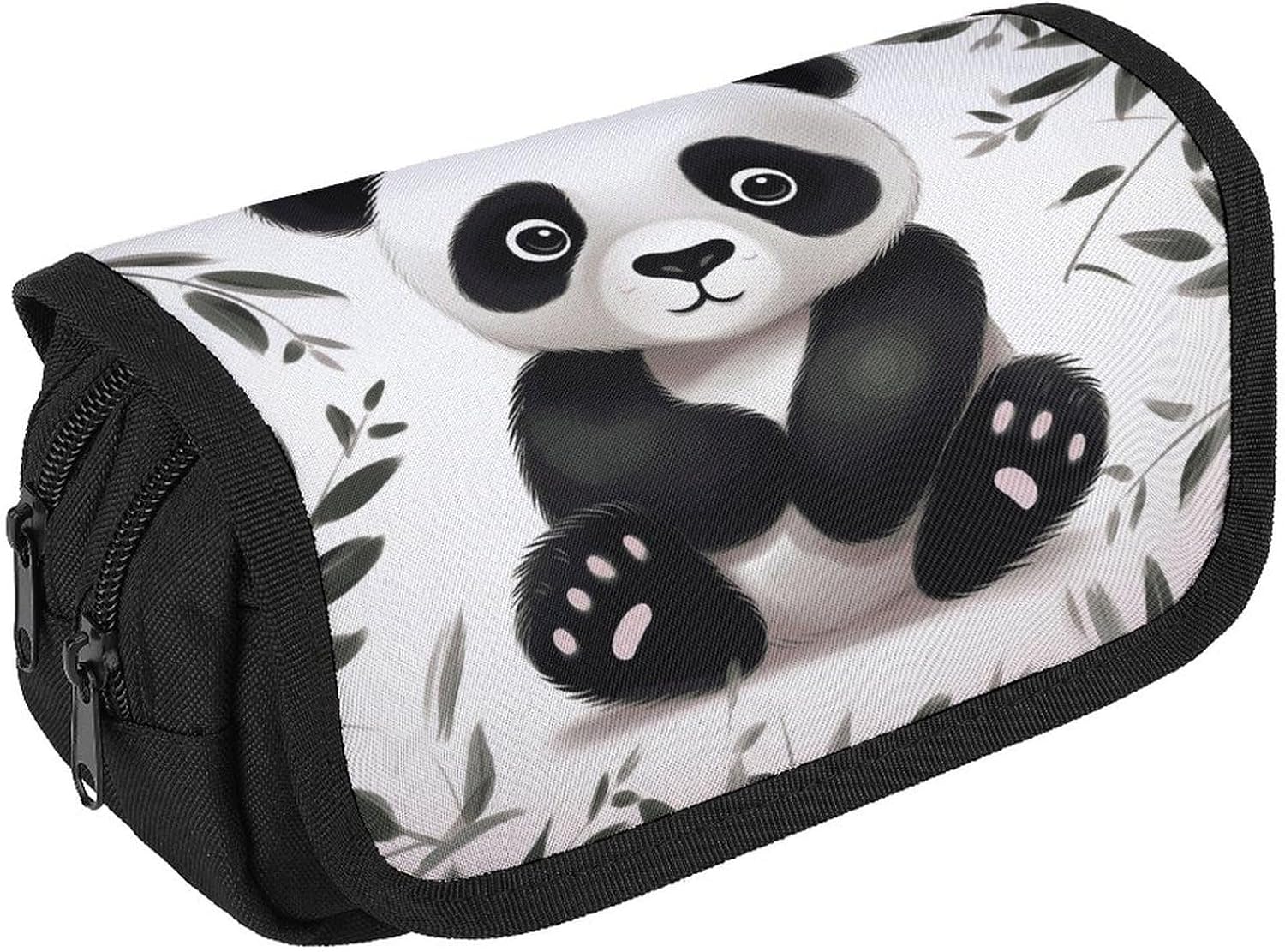 Pencil Pouch Cute Panda Animal Pencil Case for Men Women Cosmetic Bag Aesthetic Pen Bag for Office Multifunctional Bags Marker Pen Case