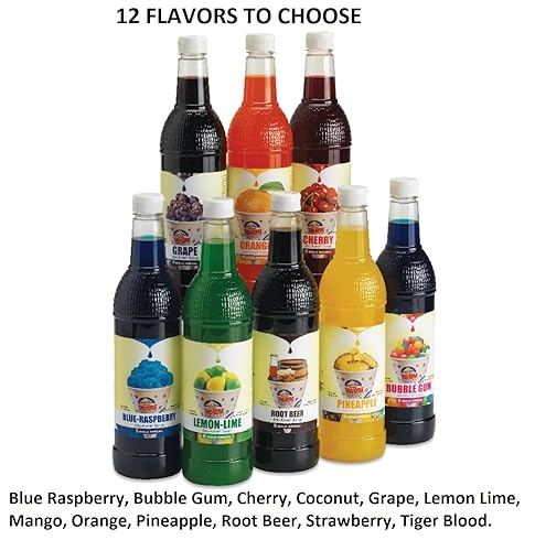 Miniatura 7 de Jarabe de cono de nieve de coco (25 onzas)  Jarabes de cono de nieve Sno-Treat para hielo afeitado, refrescos y más  Jarabes para granizado