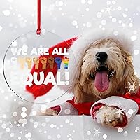 Vista 5 de We are All Equal - Adornos de Navidad bisexuales, orgullo arco iris, gay, LGBTQ, decoración de árbol de Navidad, recuerdo, novedad gay, adornos