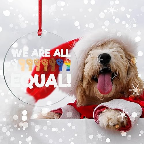 Miniatura 5 de We are All Equal - Adornos de Navidad bisexuales, orgullo arco iris, gay, LGBTQ, decoración de árbol de Navidad, recuerdo, novedad gay, adornos de
