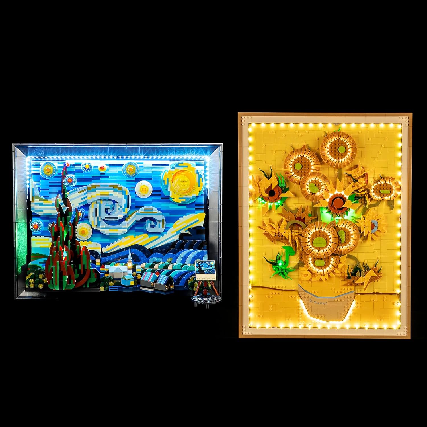 BRIKSMAX Led Lighting Kit for LEGO-21333&31215 Vincent Van Gogh Sunflowers (Remote-Control Version) - Not Include Lego Set