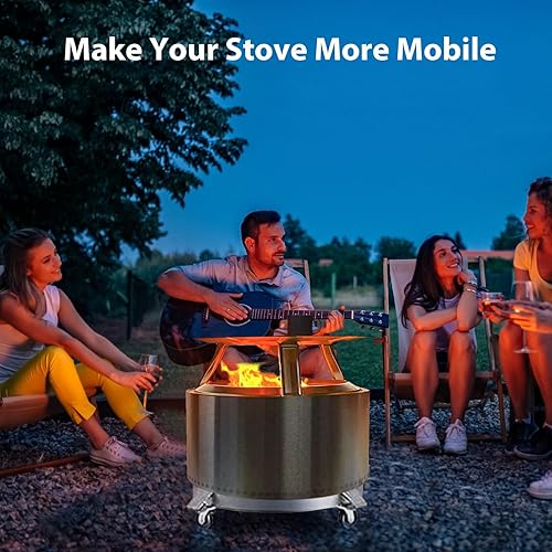 Miniatura 4 de Carretilla de tambor resistente de 1000 libras, carrito de basura de 55 galones con ruedas giratorias, marco de acero, camión de mano sin vuelcos,