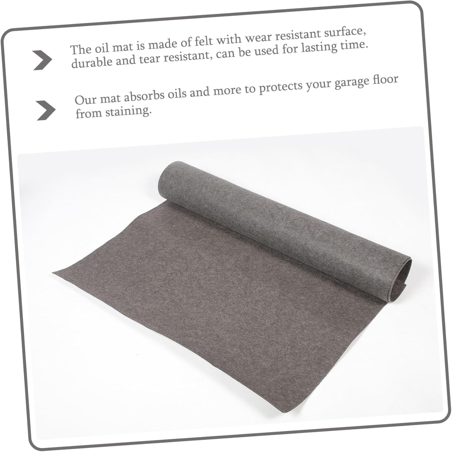 Oil Absorbing Garage Floor Mat Reusable Felt Oil Drip Pad for Under Car Durable Slip Design Protects Against Spills and Stains Compact and Convenient for Automotive