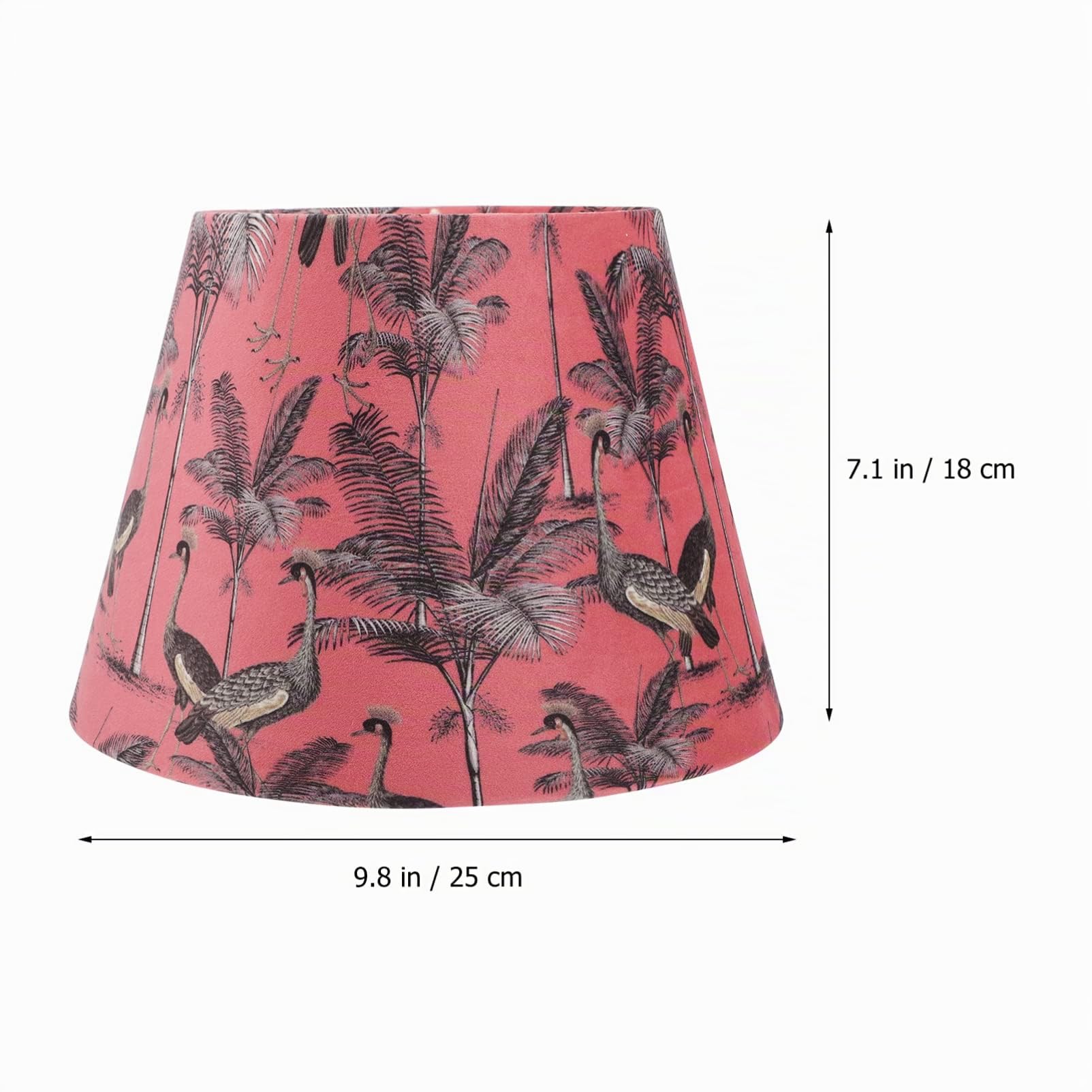 Milisten Abat-jour En Tissu À Motifs Petit Modèle De Remplacement Pour Lampe De Bureau Abat-jour Noir Pour Chambre À Coucher
