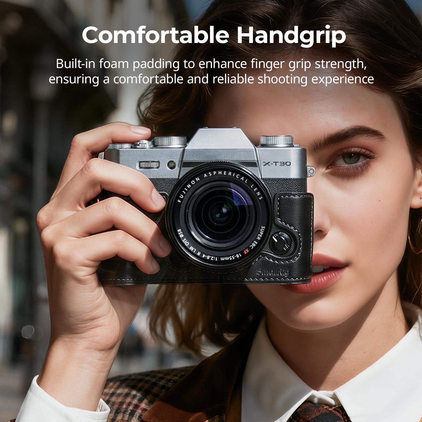 Amazon | SmallRig X-T30 II用 ハーフレザーケース ショルダー
