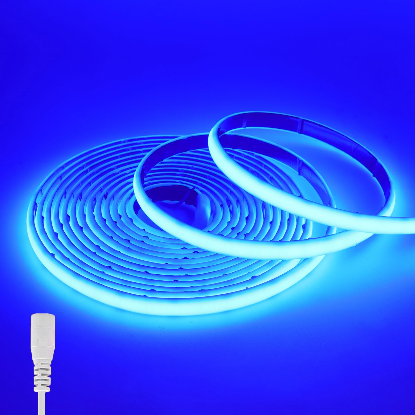 KAFULA 12V COB LED neon Strip [9m, Blue Light], 320 LEDs/m IP68 Waterproof Flexible LED Light Strip CRI90+, Double-Sided Adhesive Installation, can be Cut Every 5cm, Home Decoration