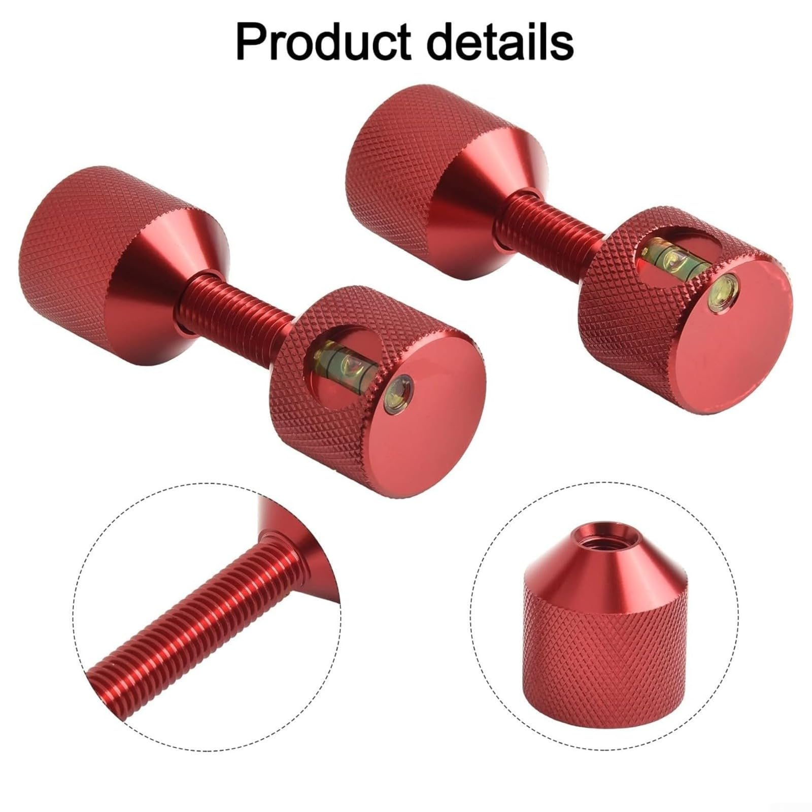 Juego de pasadores de brida de aluminio, nivel incorporado, herramienta de alineación de tuberías de 1-1/8"
