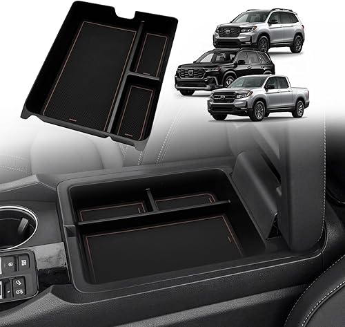 Organizador de consola central compatible con Honda Pilot 2023 2024 2025, 2024, 2024, RidgelinePassport consola central de almacenamiento, caja de