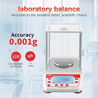 Analytical Balance 1mg GN ct DWT mg Unit Precision Lab Scale 0.001g Digital Analytical Scale RS232 Interface Laboratory Electronic Balance LCD Display with Glass Windshield …