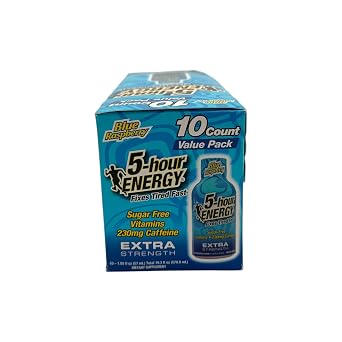 5 Hour Energy, Shots - Extra Strength Blue Raspberry, 1.93 Fl Oz, 10 Count