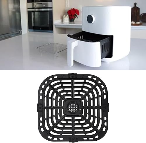 Miniatura 9 de CHICIRIS Sartén para freidora de aire, bandeja cuadrada de repuesto para freidora de 9.4 x 9.1 pulgadas, placa de repuesto de freidora de acero