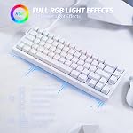 ATTACK SHARK X68HE RT Mechanical Gaming Keyboard 60% Wired TKL-WhiteContour | Adjustable Actuation,Hall Effect Magnetic Switch,8KHz Polling Rate,RGB Backlit,Top Mount,Side Printed Keycap for PC Mac Gamer