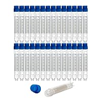 Vista 13 de Tubos de viales criogénicos de PP de 0.1 fl oz, rosca externa, sin código de barras, viales de plástico estériles con tapa de sellado estupenda