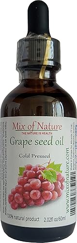 Aceite de semilla de uva, producto 100% natural, prensado en frío, potente antioxidante (2 fl oz 2.0 fl oz)