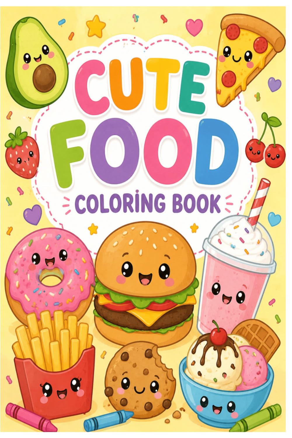 Cute Food Coloring Book