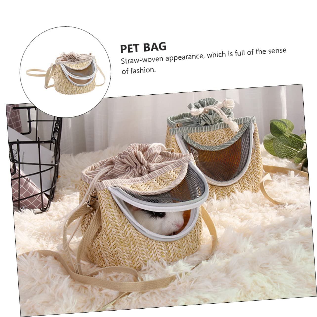 SUPVOX Hamster Outing Backpack Breathable Mesh Pet Carrier Bag for Travel Camping Sightseeing