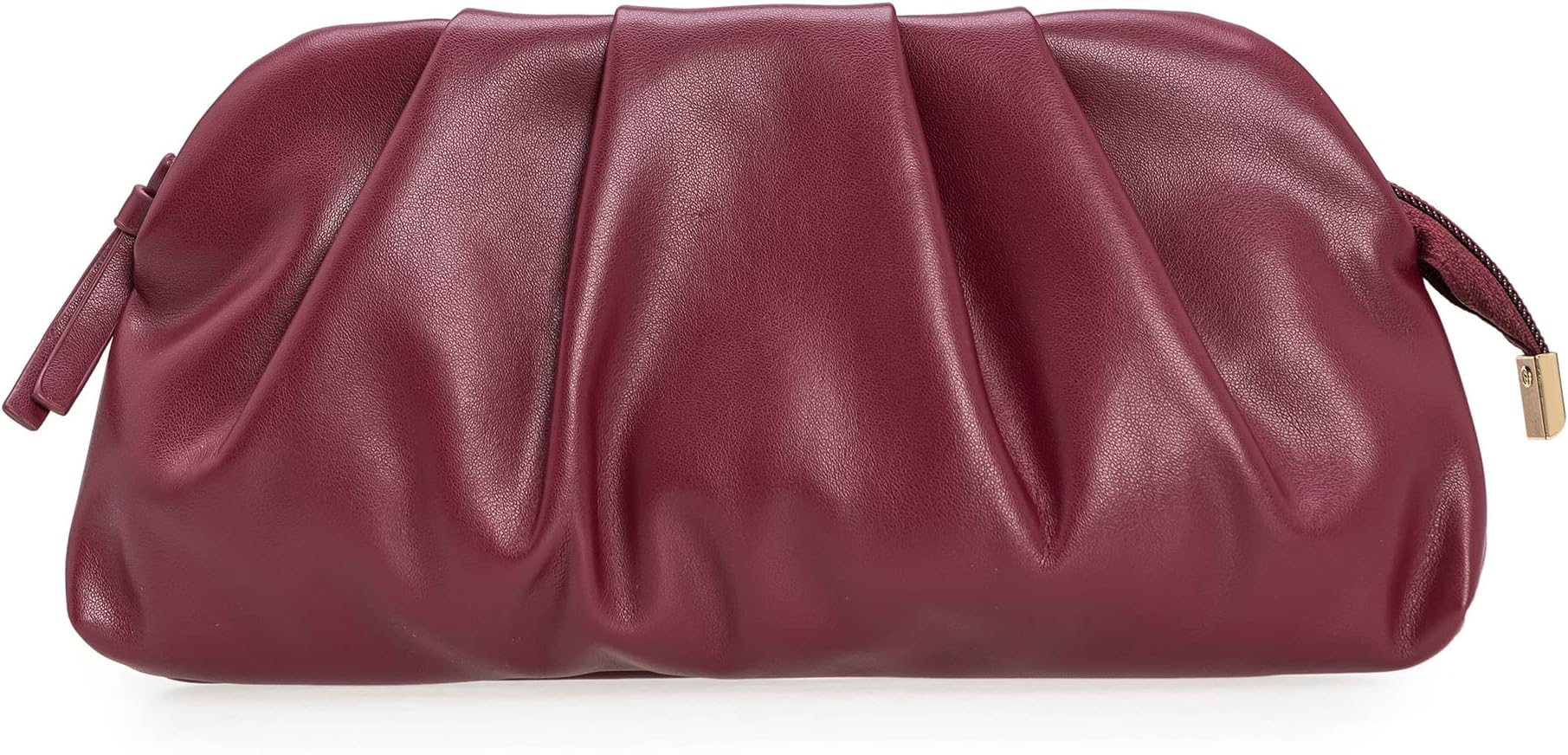 CHARMING TAILOR Chic Soft Vegan Leather Clutch Bag Dressy Pleated PU Evening Purse for Women | Soft PU leather