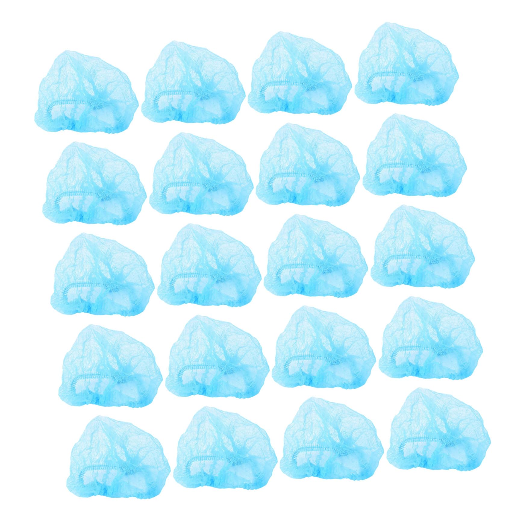 20 pezzi Cuffie usa e getta Non Tessute Traspiranti per Pulizia e Trucco Cappelli Protettivi Leggeri e Elastici per Laboratori e Servizio Alimentare
