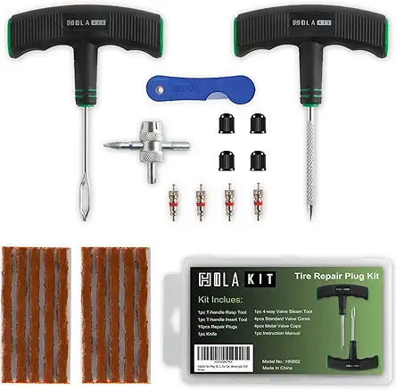Tire Plug Kit, 22PCS Compact Tire Repair Kit...