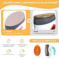 Vista 5 de HTVRONT Máquina de Prensa de Calor Mini, Pequeña Prensa de Calor Portátil, Máquina de Prensa de Plancha para Camisetas, Sombreros, Proyectos de Menta