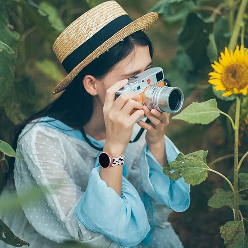 Miniatura 7 de GEAK Correa de reloj de silicona floral para mujer para Samsung Galaxy Watch 4-6, 1.575 in-1.732 in, 0.787 in