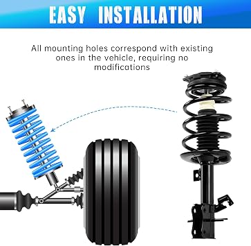Front Struts Assembly w/Coil Spring, 172378 172379,Set of 2