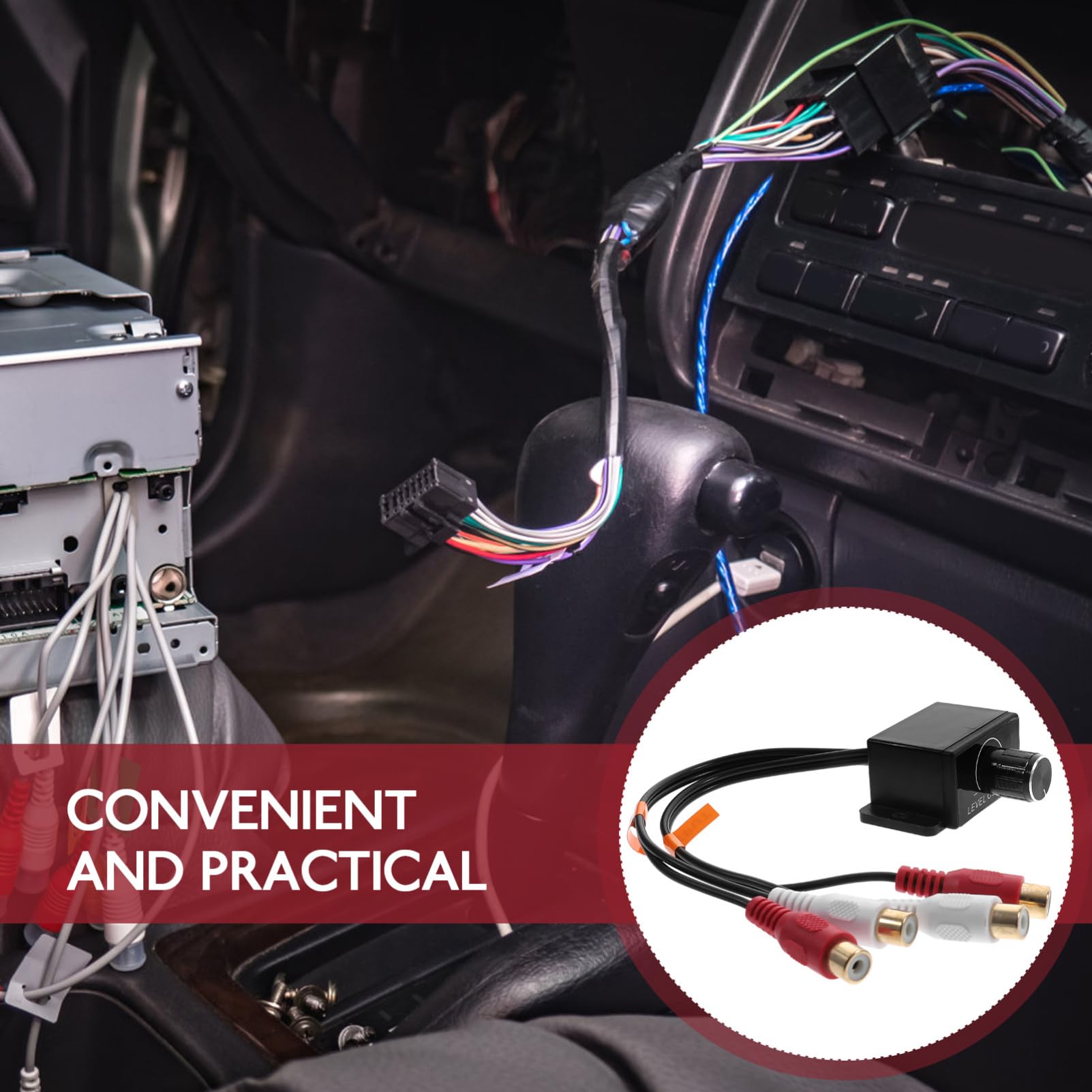 Beatifufu RCA Level Controller Potentiometer Knob for Car Amplifier Equalizers Bass Knob