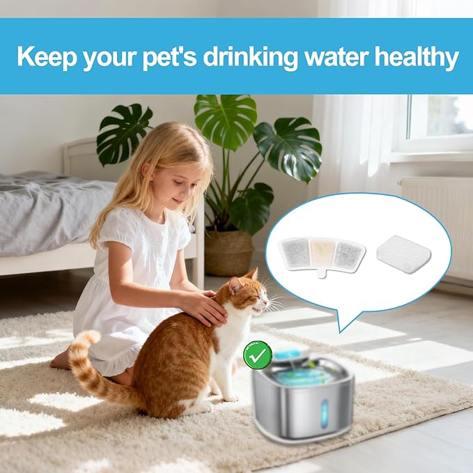 18 Filtros para Fuente de Agua para Gatos, Compatible con Oneisall PW04 miniatura 6