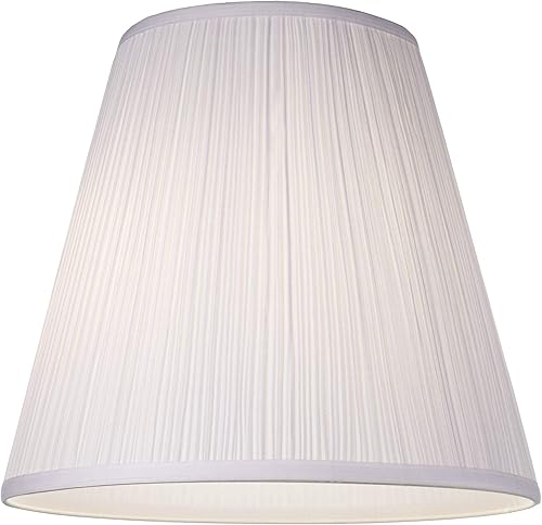 Miniatura 5 de Pantalla de lámpara plisada de hongo grande de 9 pulgadas superior x 16 pulgadas inferior x 14.5 pulgadas de alto x 14.75 pulgadas de inclinación