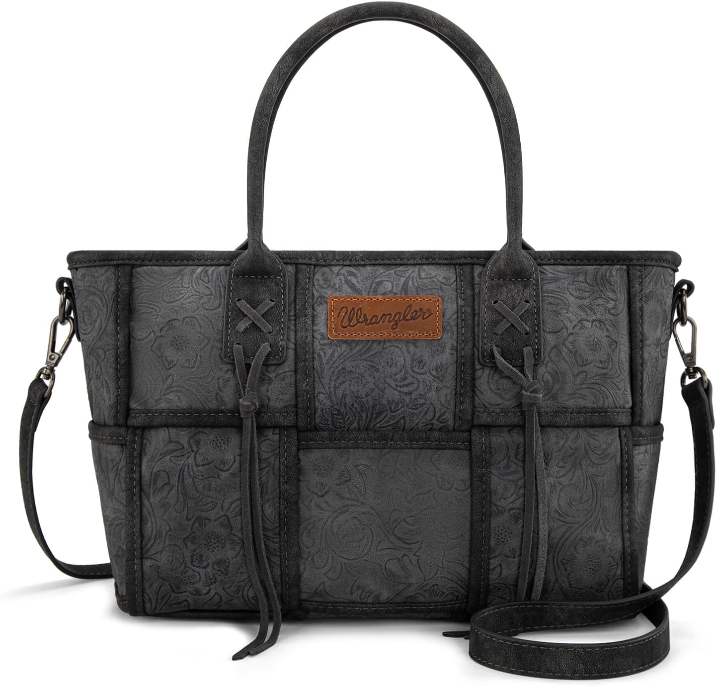 Montana West Wrangler Woven Tote Bag for Women Western Floral Tooled Purses and Handbags