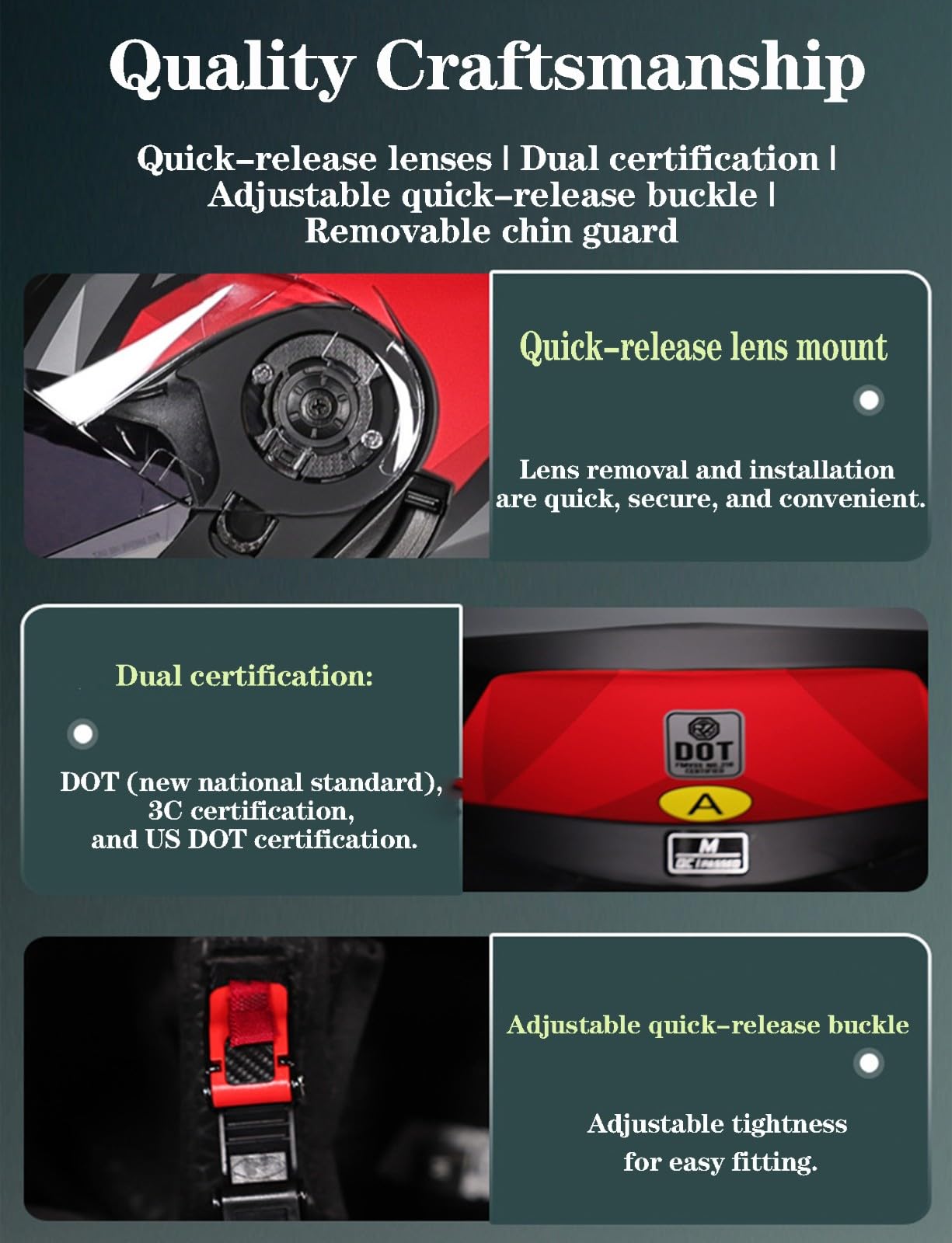 Casco De Moto Modular Casco Abatible Integrado ECEDOT Homologado Casco Modulares Integrales Casco Scooter Motocicleta con Doble Visera Hombres Y Mujeres Adultos