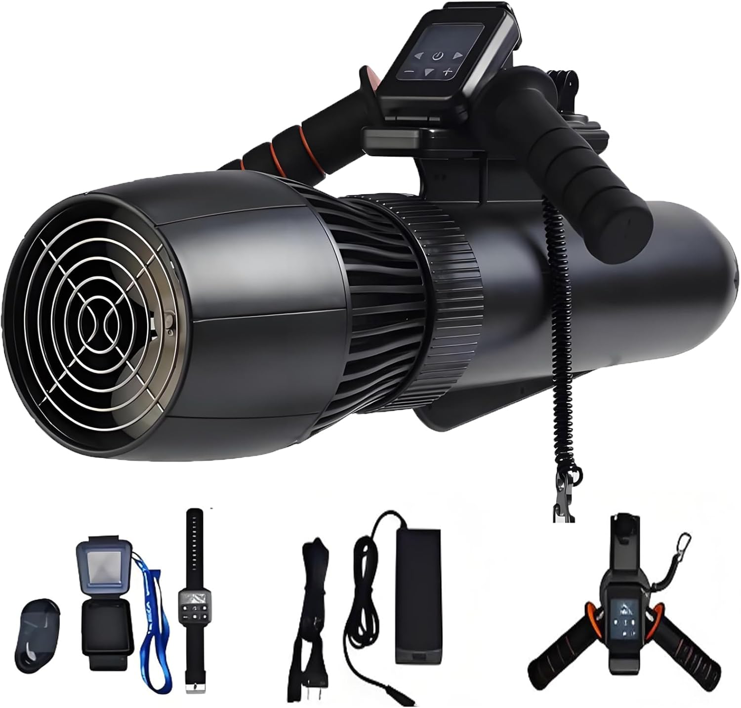 Premium Underwater Scooter Kit: 500w Brushless Motor,Speed 3-7km (1.87-4.4mph) / H & 40m Depth with Remote Forward/Reverse Control - Ultimate Dive/Snorkeling Gear 16000mAh