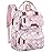Diaper Bag Backpack for Baby Girl, Multifunction Waterproof Diaper Bag for Mom Dad, Large Pink Floral Baby Diaper Bags, Baby Essentials Travel Bag with Stroller Straps, Large Capacity, Stylish