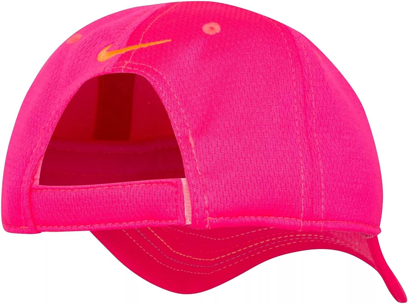 Nike Girl`s Rainbow Swoosh Hat (Hyper Pink(1A2922-A96)/White, 12-24 Months, 12_Months)