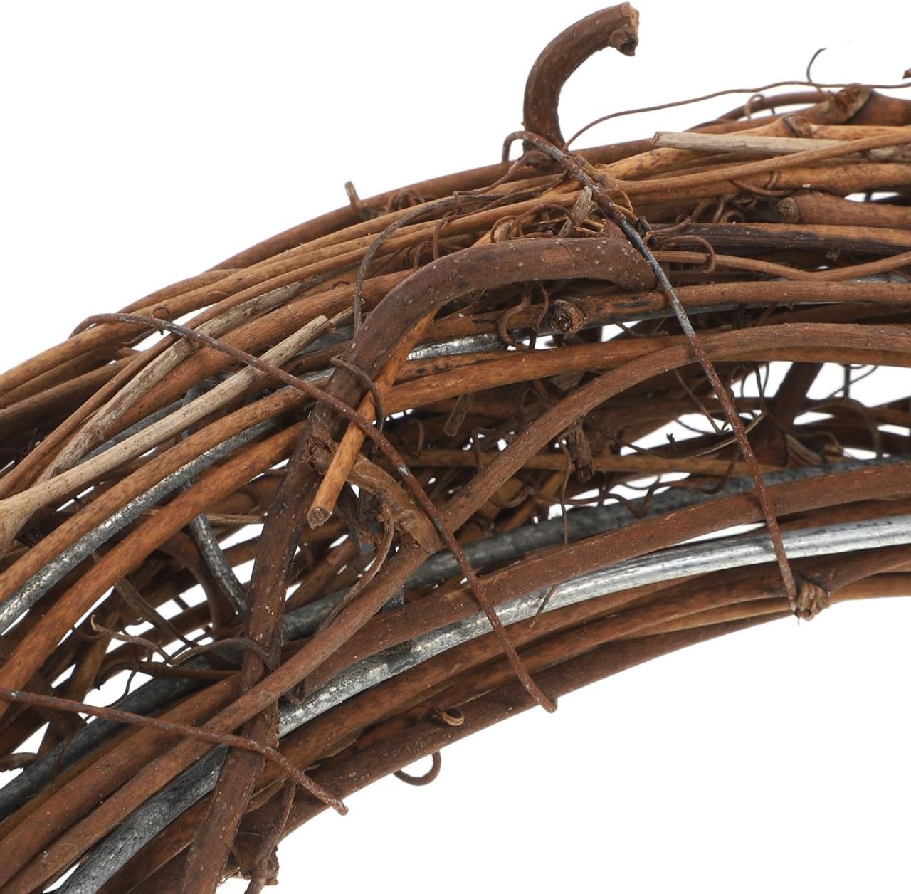 BESTOYARD 6 Pcs 8-Inch Crescent Moon Grapevine Wreath Frame, Natural Rattan DIY Craft Base for Seasonal Decor, Front Door, Wedding, and Holiday Decorations