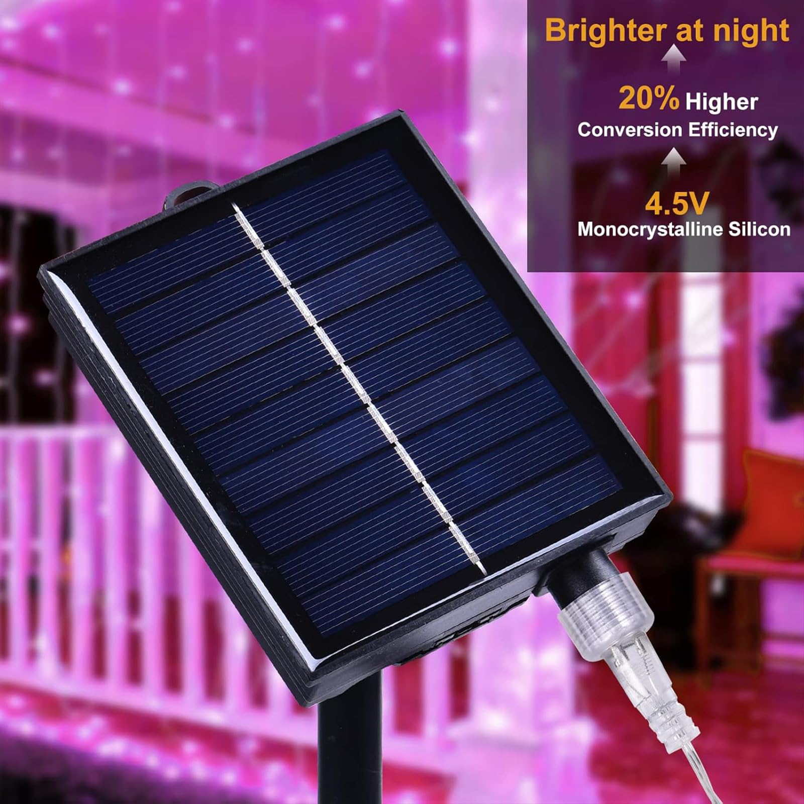 XINXIANLIAN 300LED Solar Curtain Lights Outdoor Indoor 8 Modes Solar Fairy Curtain String Lights Waterproof Twinkle Lights for Home Garden Patio Gazebo(): Pink