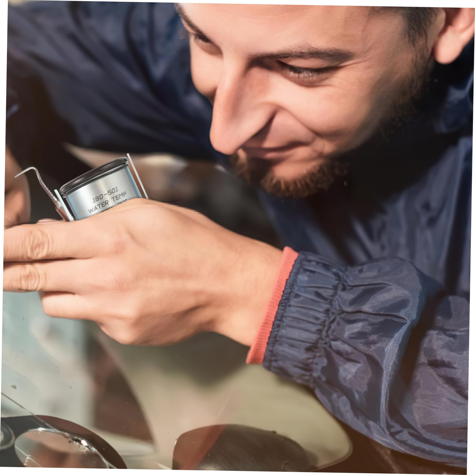 Valiclud Indicatore Meccanico Temperatura Acqua Auto Con Sensore Manometro Doppia Scala Per Serbatoio Misuratore Temperatura Acqua Veicolo Monitoraggio Motore in Tempo Reale