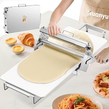 15.7 Manual Dough Sheeter, 0.1-17.5mm Foldable for Home & Bakeries