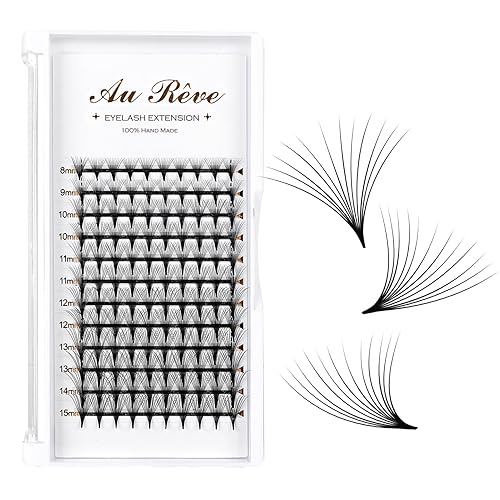 Extensiones de pestañas postizas en abanico 6D 8D 10D 12D, grosor de 0.003 in, rizo D, pestañas de volumen, pestañas hechas a mano, abanicos