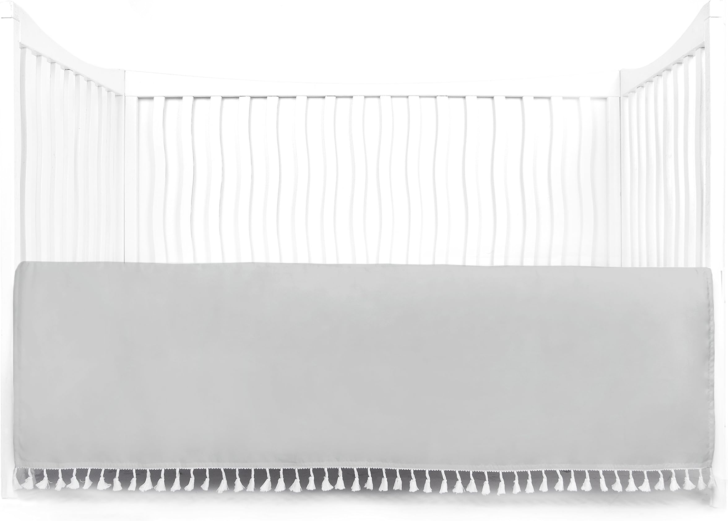 Tadpoles Crib Skirt with Tassel 28" x 52" with a 14