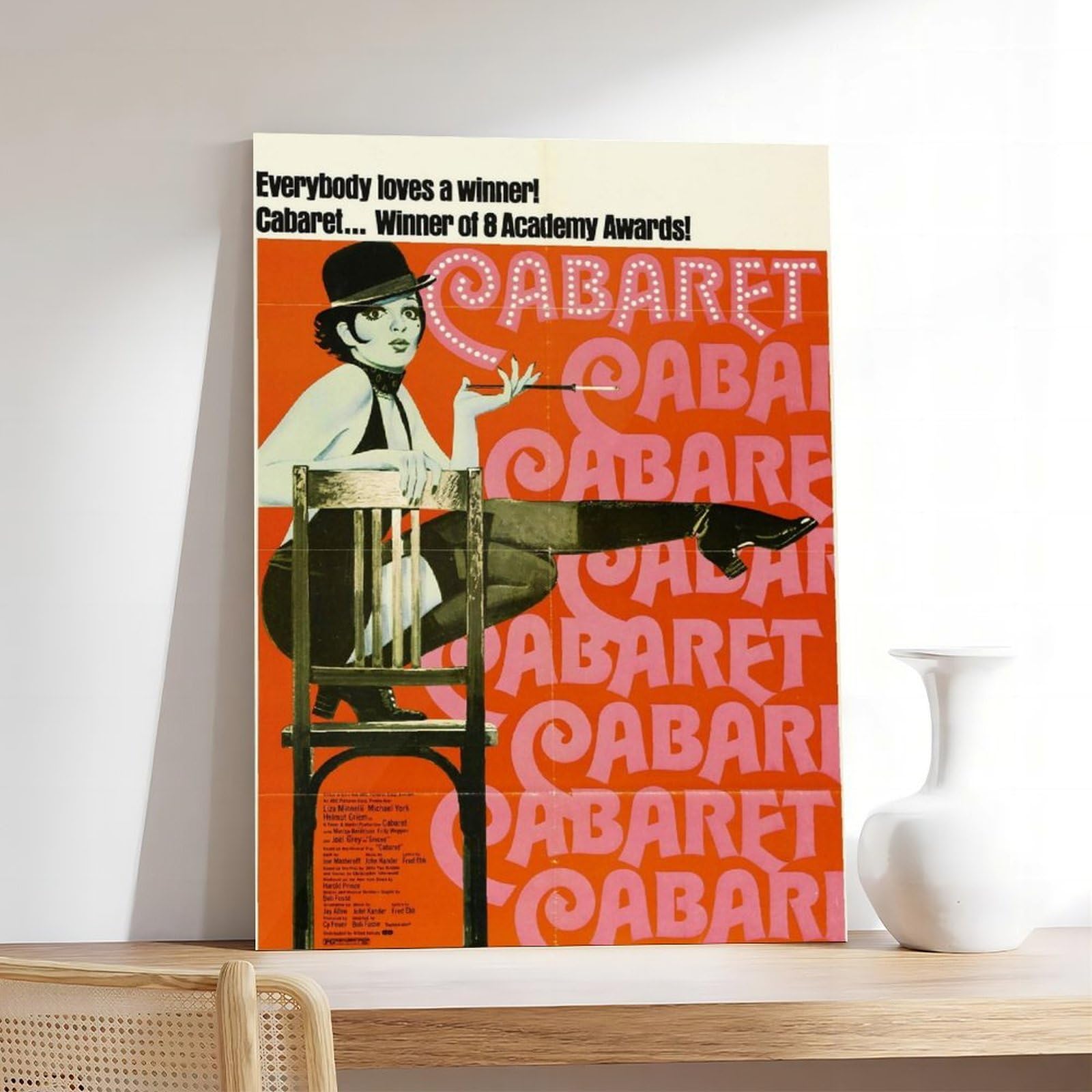 Poster su tela con stampa di cabaret del film cabaret, decorazione artistica da parete per soggiorno e camera da letto, 40,6 cm di lunghezza x 61 cm di larghezza