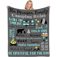Custom Camping Blanket - Personalized Name Blanket, Custom Camper Accessories Bed Blanket Soft and Warm Flannel Blanket Personalized Gift30"x40"