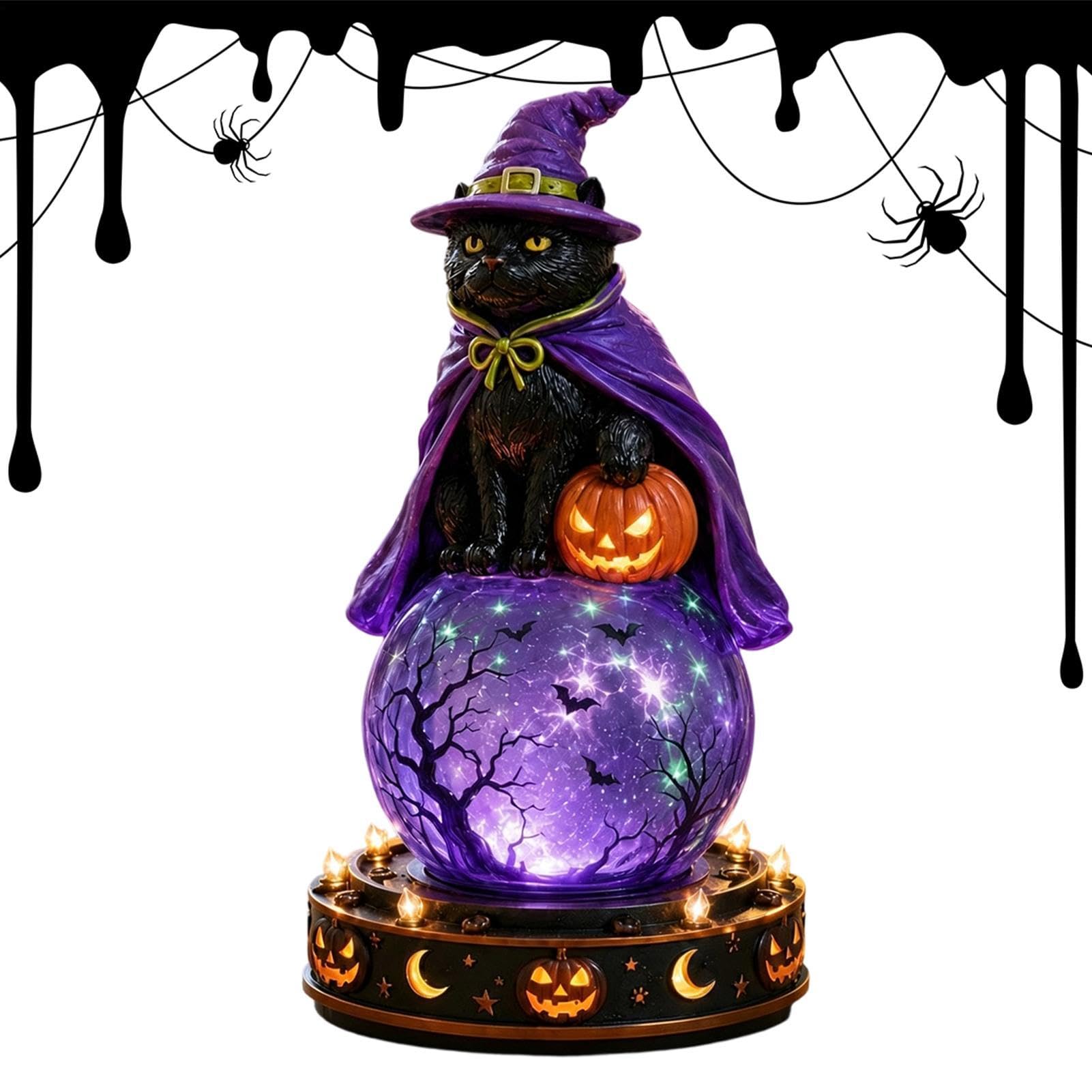 Świecąca Kula Kryształowa Halloween Świąteczna ozdoba świetlna