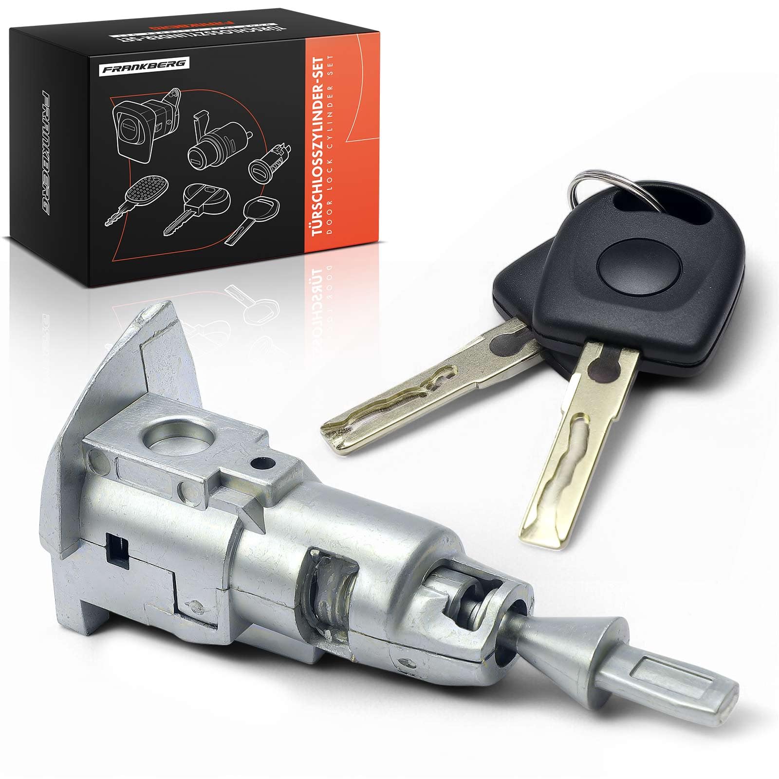 Frankberg Cilindro di chiusura Blocco porta Anteriore sinistro Compatibile con Golf VI 5K1 Golf VI Cabriolet 517 Golf VI Van 5K1 Replace# 5K0837167