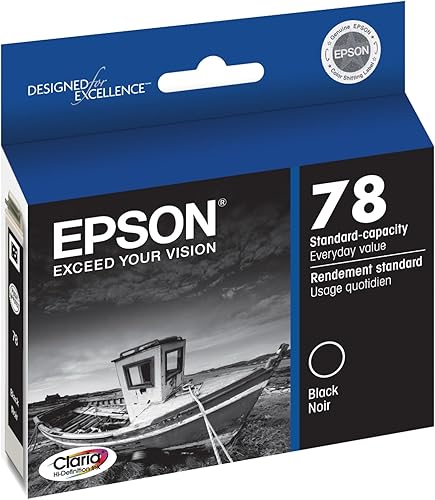 Miniatura 2 de EPSON 78 Claria Hi-Definition Ink Standard Capacity Black Cartridge (T078120-S) Works with Artisan 50, Photo R260, R280, R380, RX580, RX595, RX680