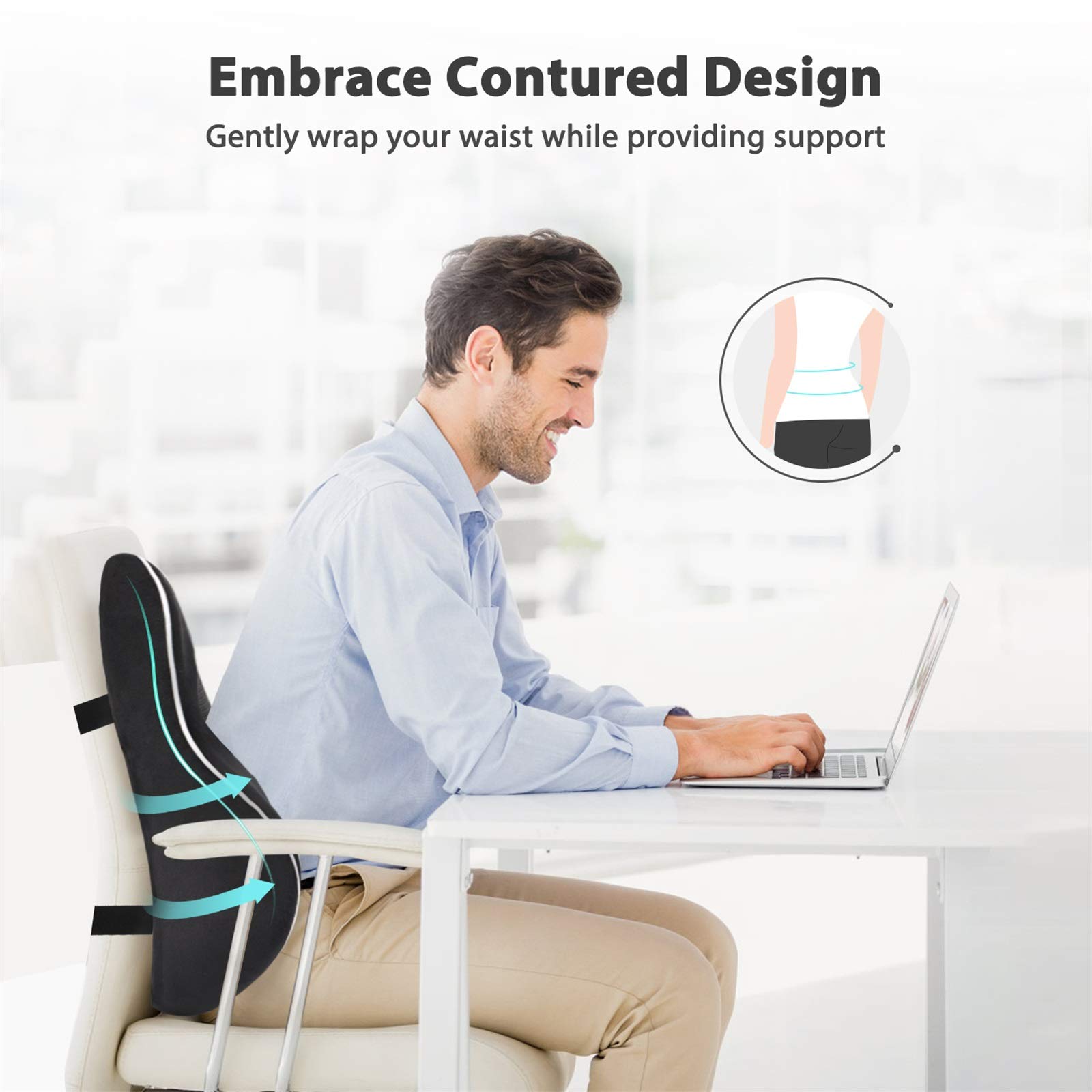 Cuscino Per Supporto Lombare Feagar Set Cuscini Ergonomici