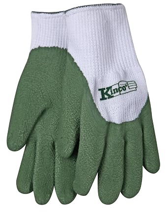KINCO 1785-Y Latex Coated Glove, Ages 7-12, Youth, Green