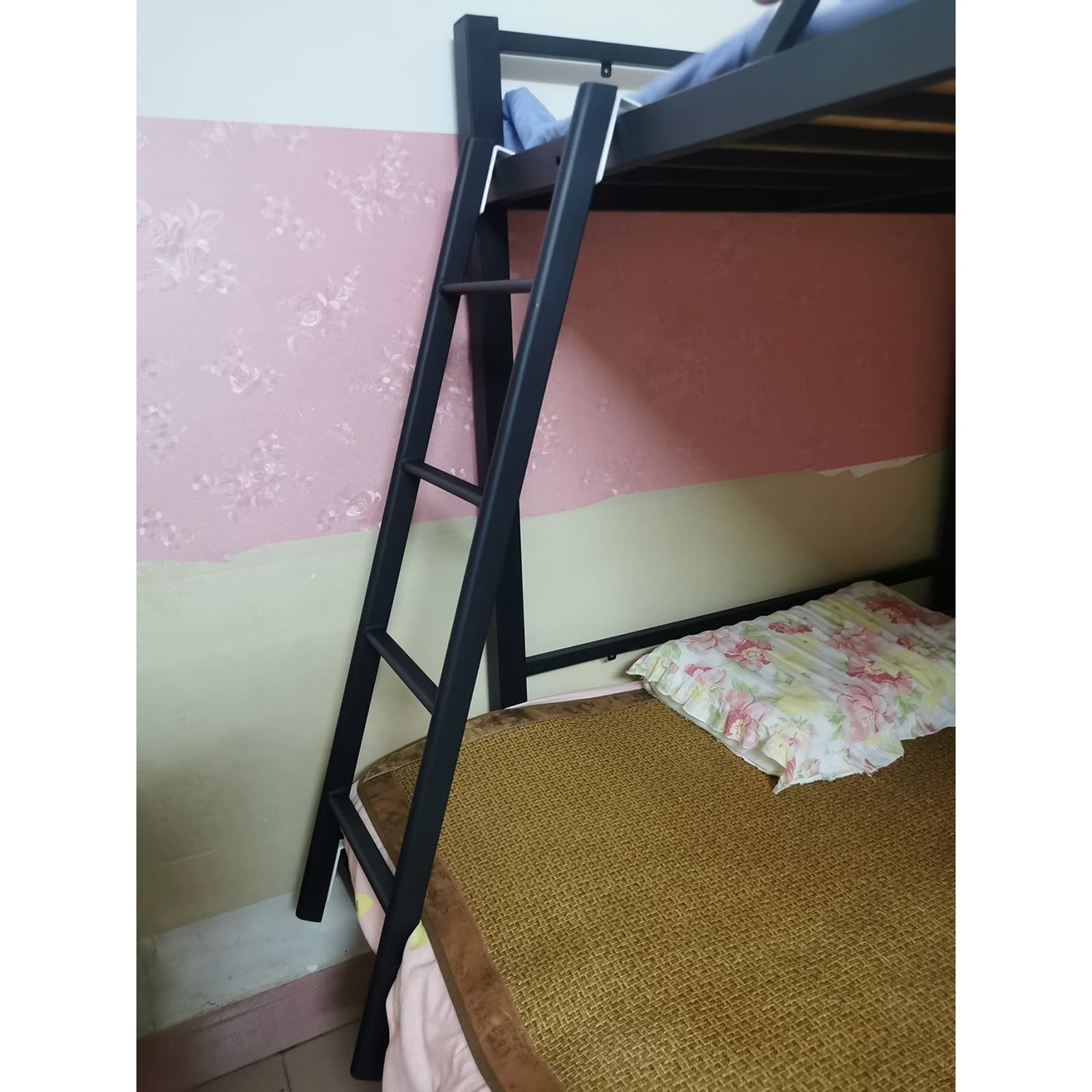 Échelle de lit double en métal suspendue, design épuré haute résistance pour appartements