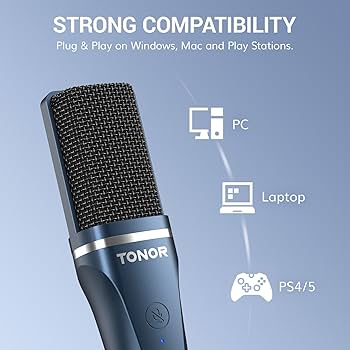 TONOR USB コンデンサーマイク PC 配信用マイク ヘッドフォンジャック Amazon.co.jp: TONOR USB コンデンサーマイク RGBング